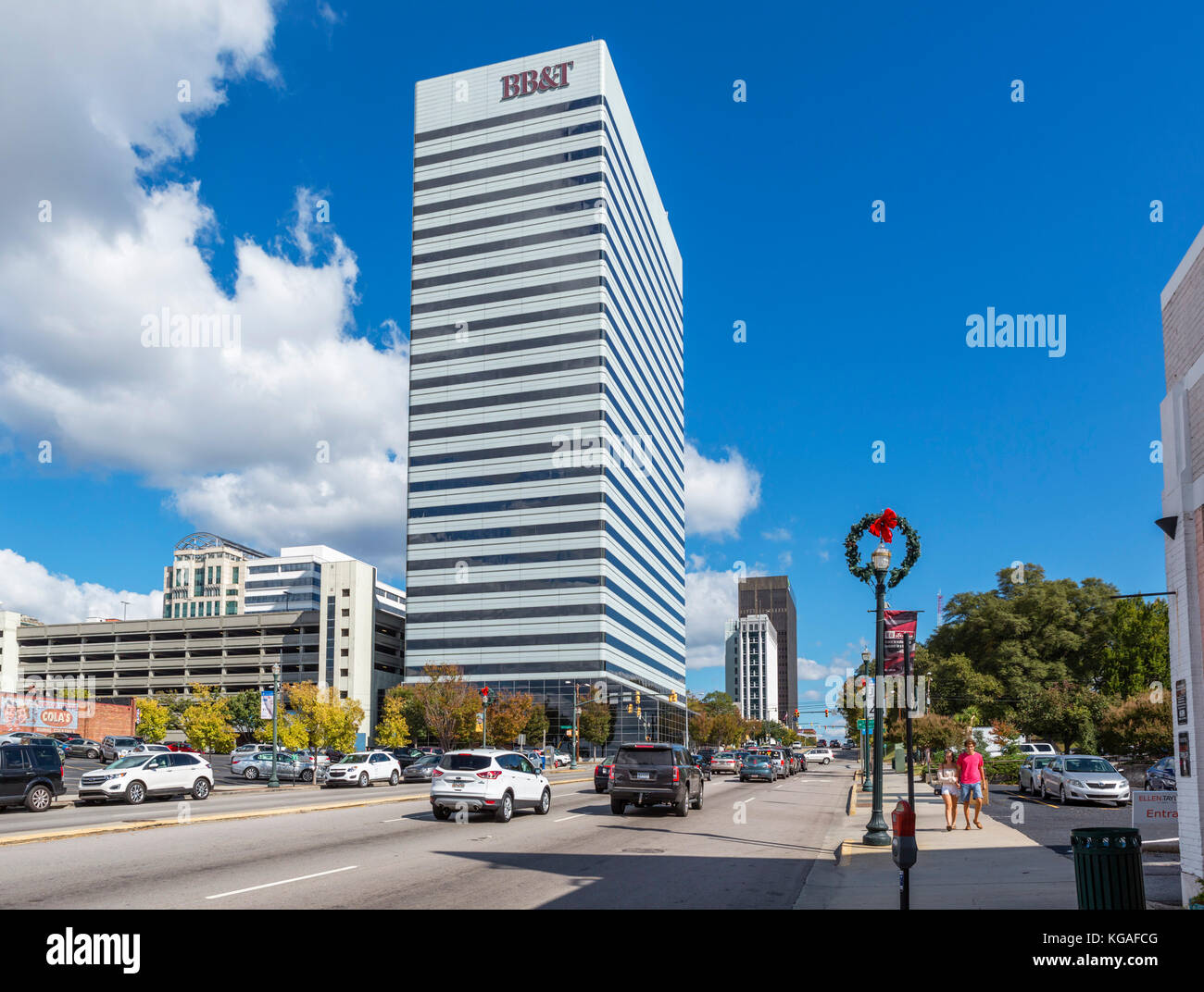 Immeubles de bureaux modernes sur Gervais Street dans le centre-ville de Columbia, Caroline du Sud, USA Banque D'Images