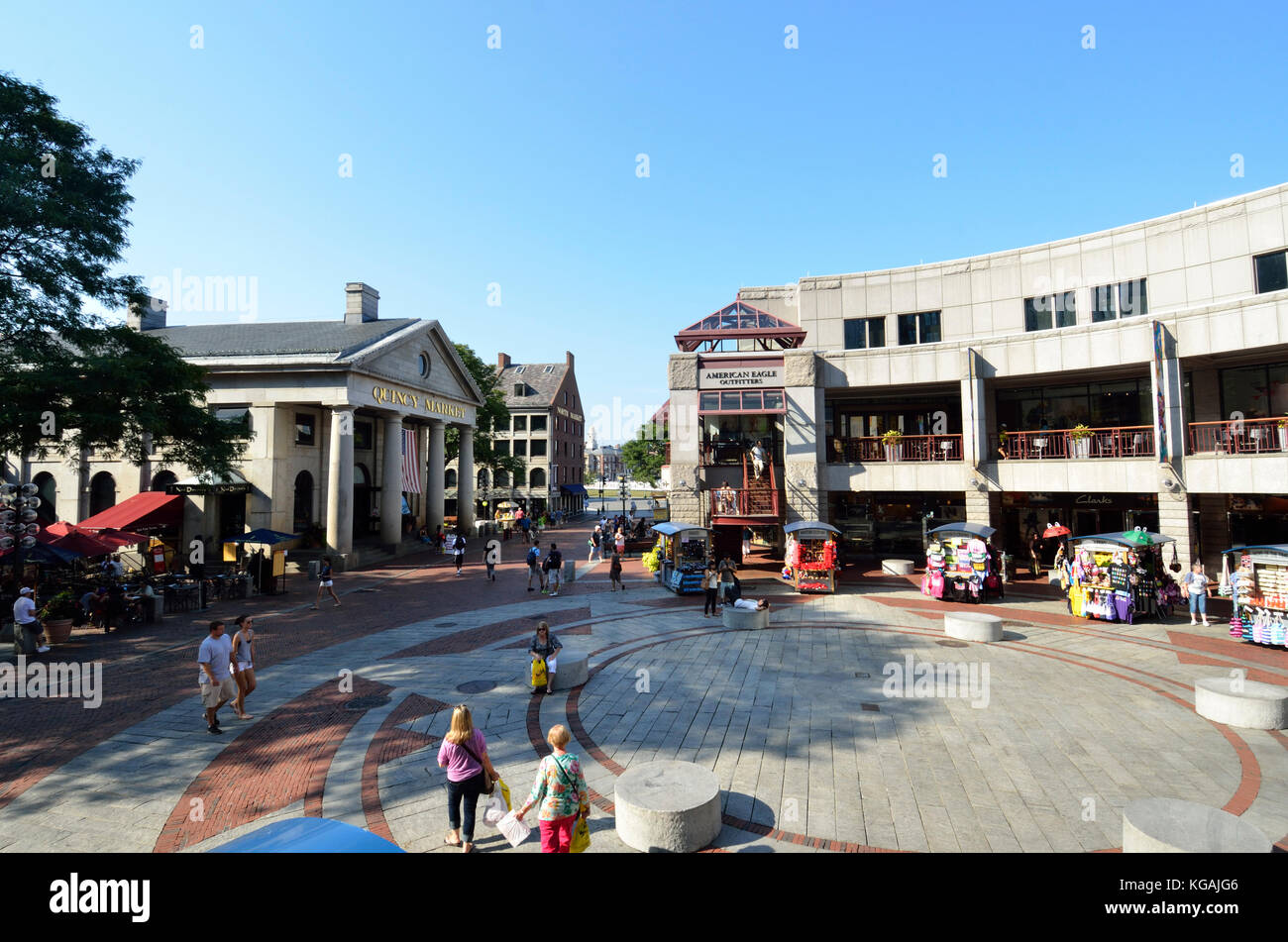 Faneuil Hall Marketplace Quincy Boston Massachusetts une destination à visiter et des magasins populaires Banque D'Images