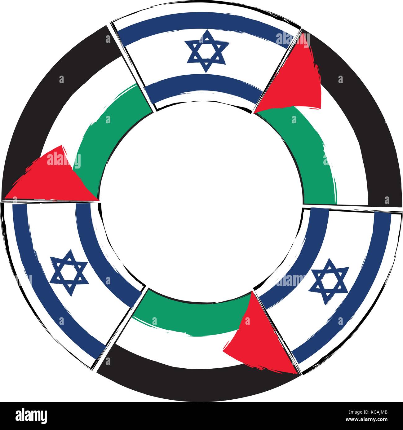 Israël et Palestine drapeaux ou bannières vector illustration Illustration de Vecteur