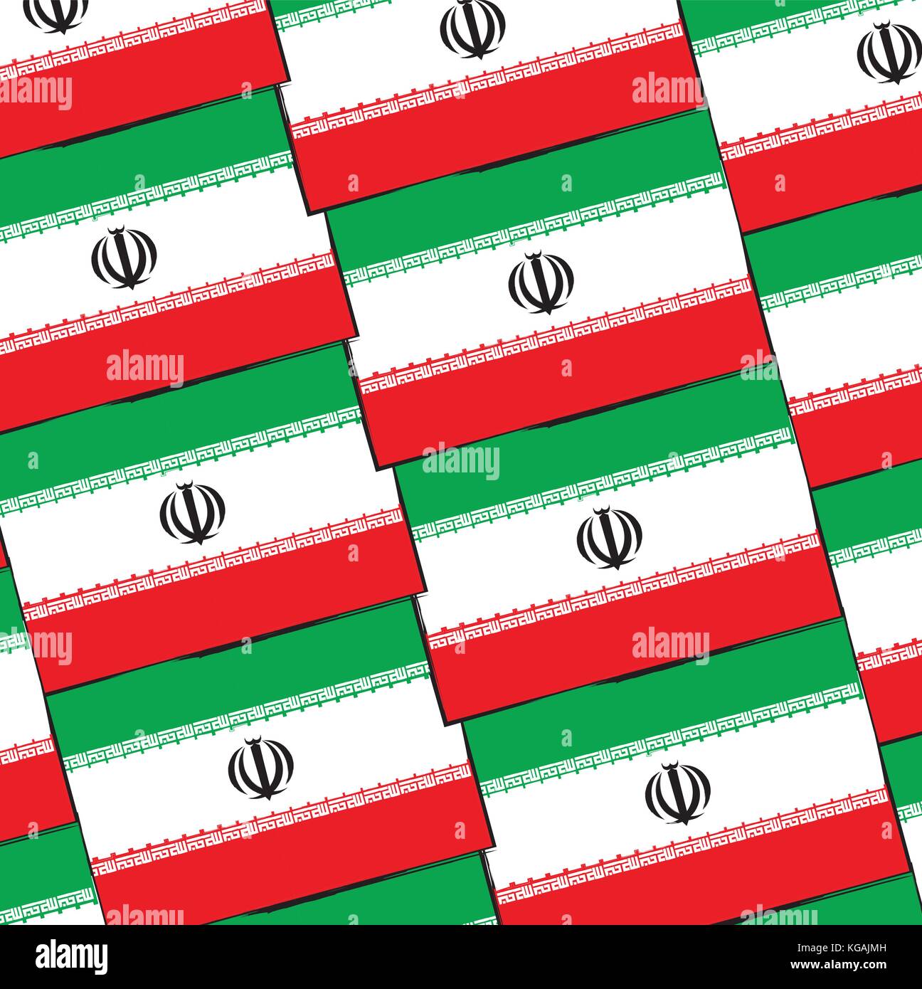 Résumé L'Iran d'un drapeau ou bannière vector illustration Illustration de Vecteur
