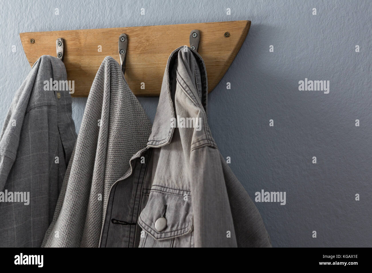 Close-up of crochet accroché sur veste en jean Photo Stock - Alamy