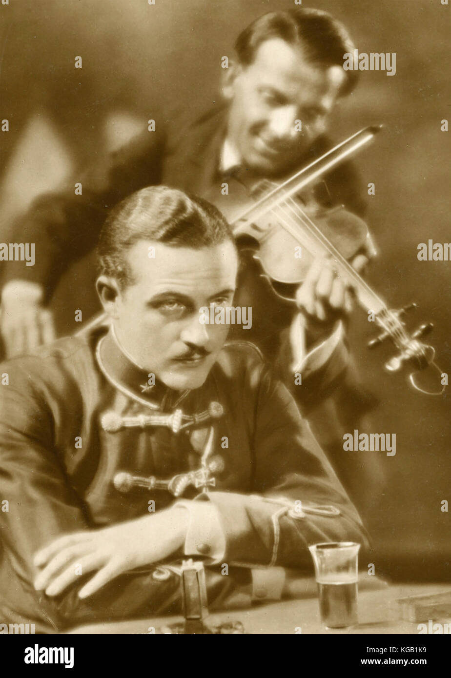 L'acteur allemand Willy Fritsch dans le film muet, 1928 Rhapsody Hongroise Banque D'Images