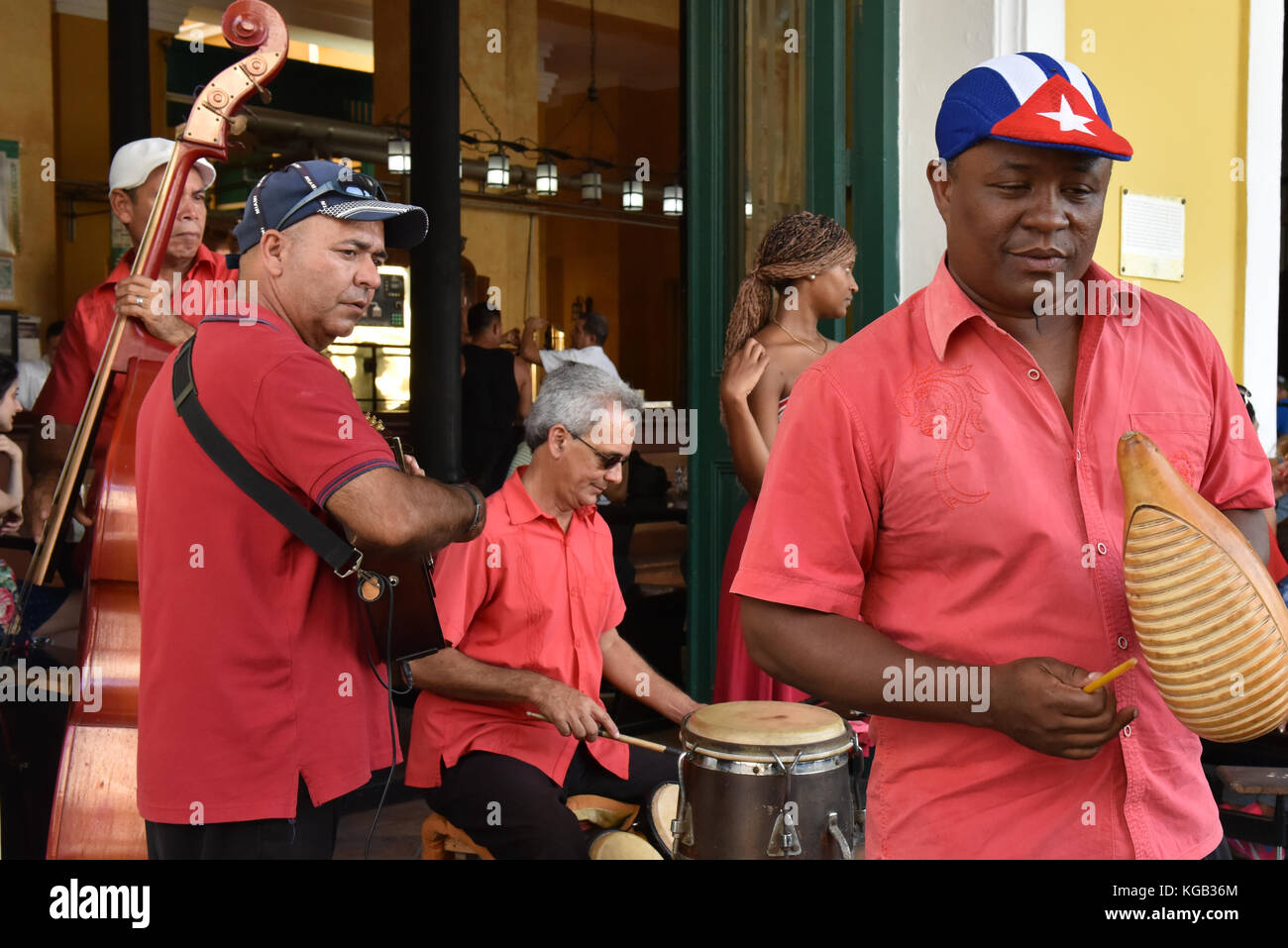 Concert cubain Habana Vieja Cuba Banque D'Images