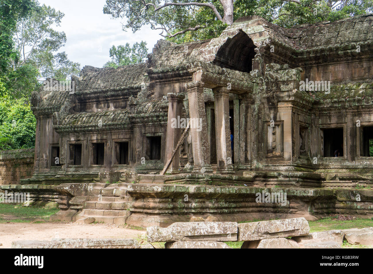 Porte de l'est d'Angkor Wat Banque D'Images