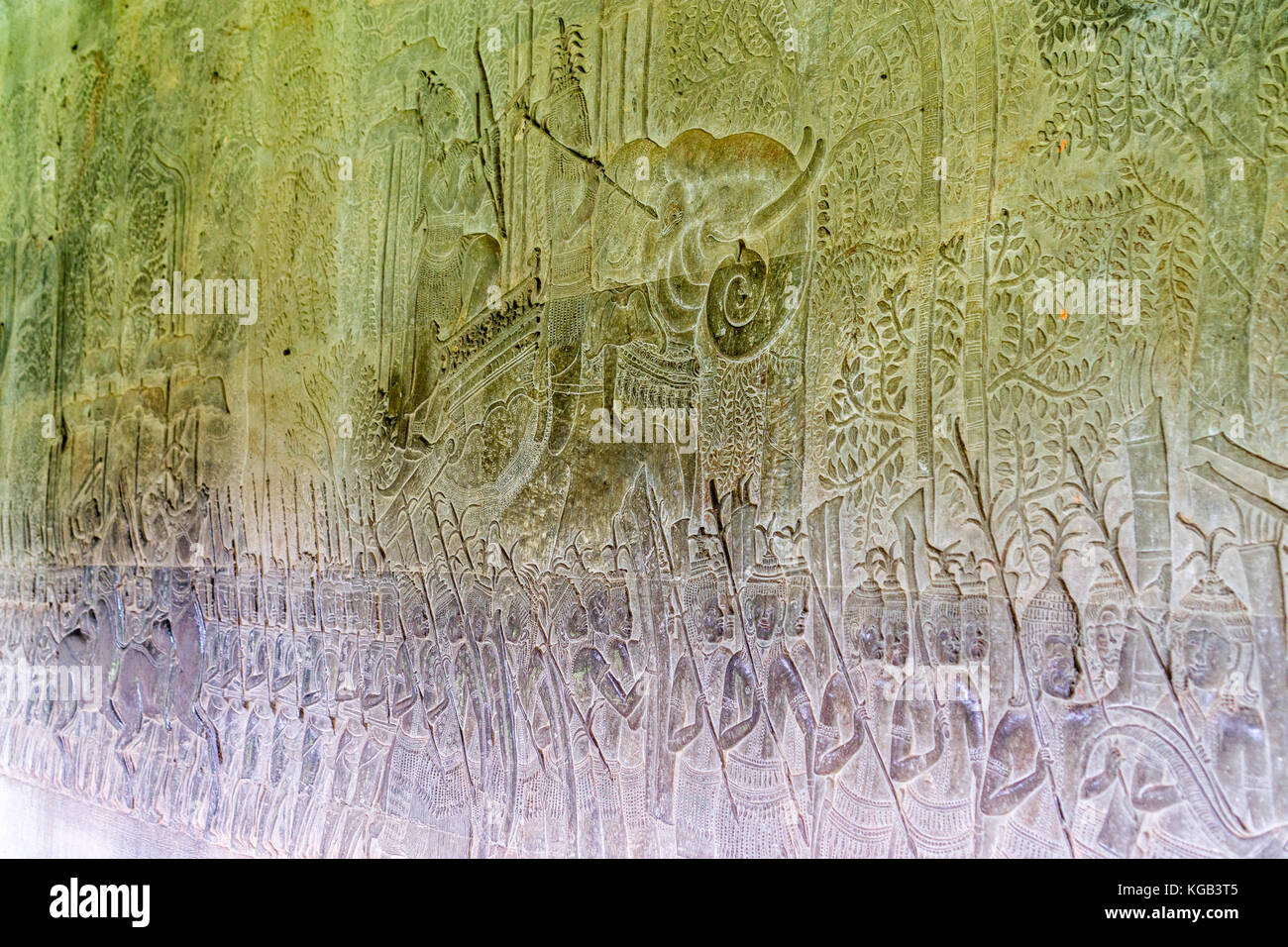 - Bas-relief d'Angkor Wat Banque D'Images