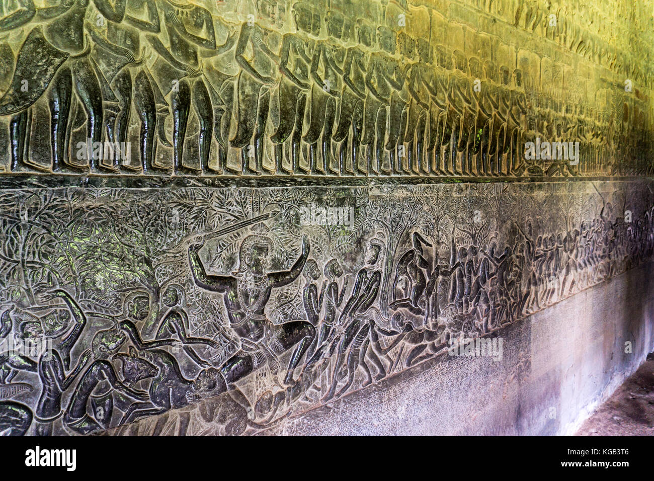 - Bas-relief d'Angkor Wat Banque D'Images