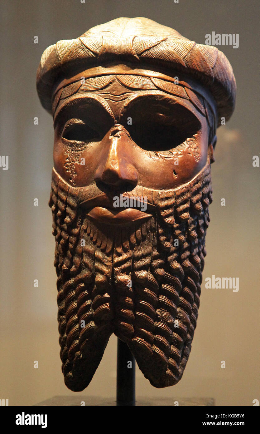 Chef d'une règle, l'akkadien de Ninive,Replica.original est à Bagdad Iraq. ca 2300 av. Banque D'Images