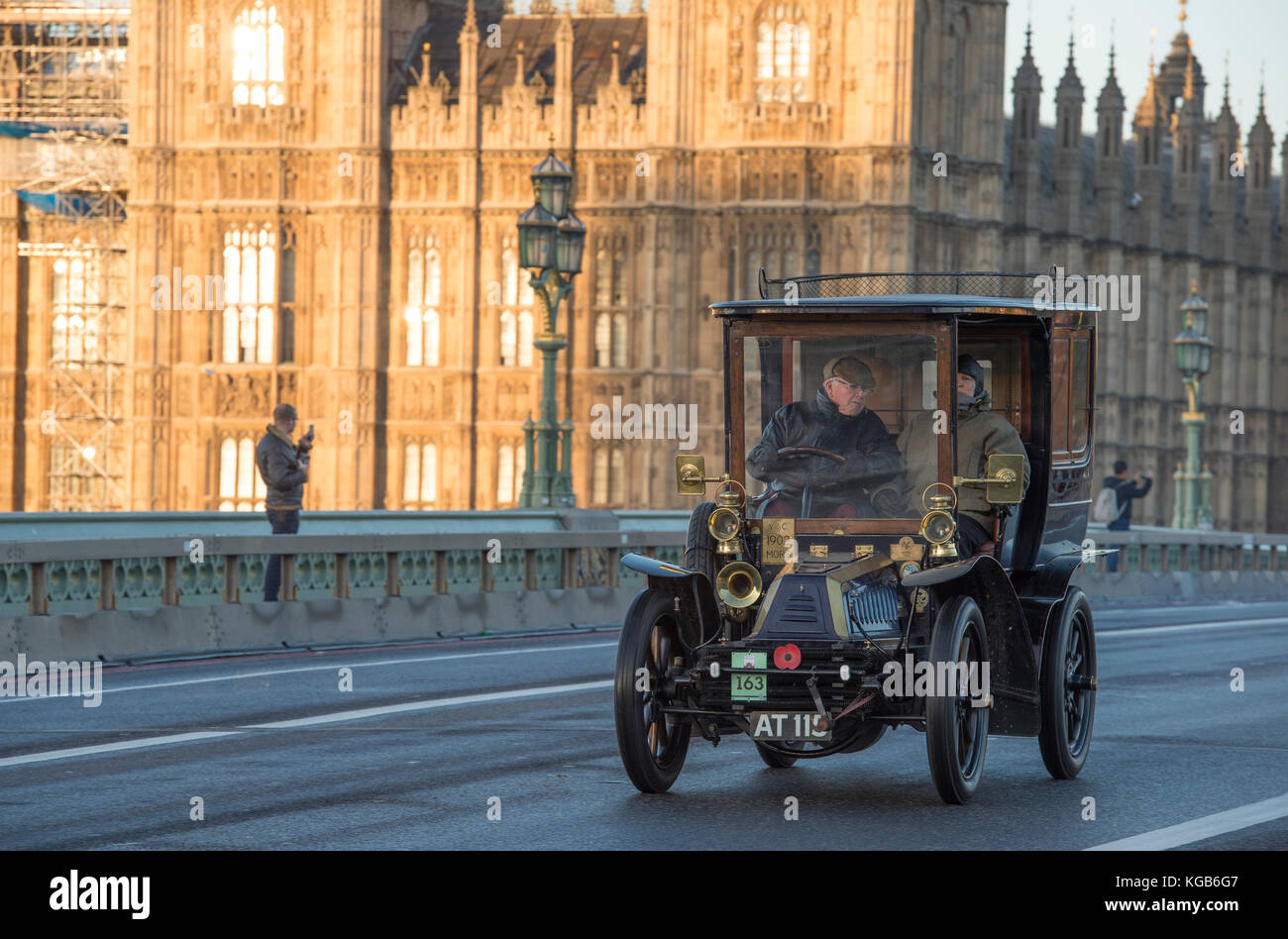 5 novembre 2017. Bonhams de Londres à Brighton, le plus long événement automobile au monde, 1902 Mors sur le pont de Westminster. Banque D'Images