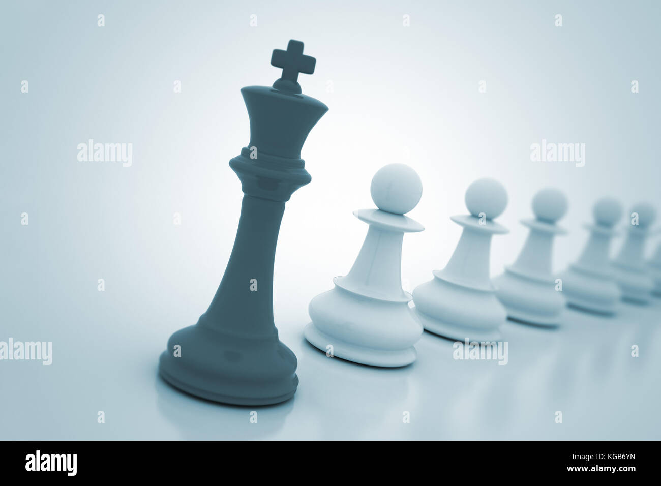 Chess king concept de leadership Banque D'Images