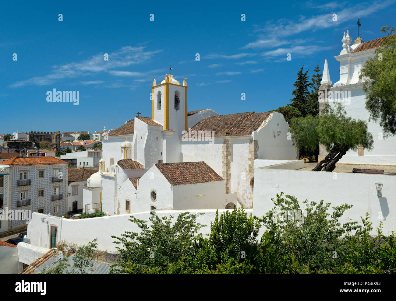Le Portugal, l'Algarve, Tavira, l'Igreja Matriz Banque D'Images