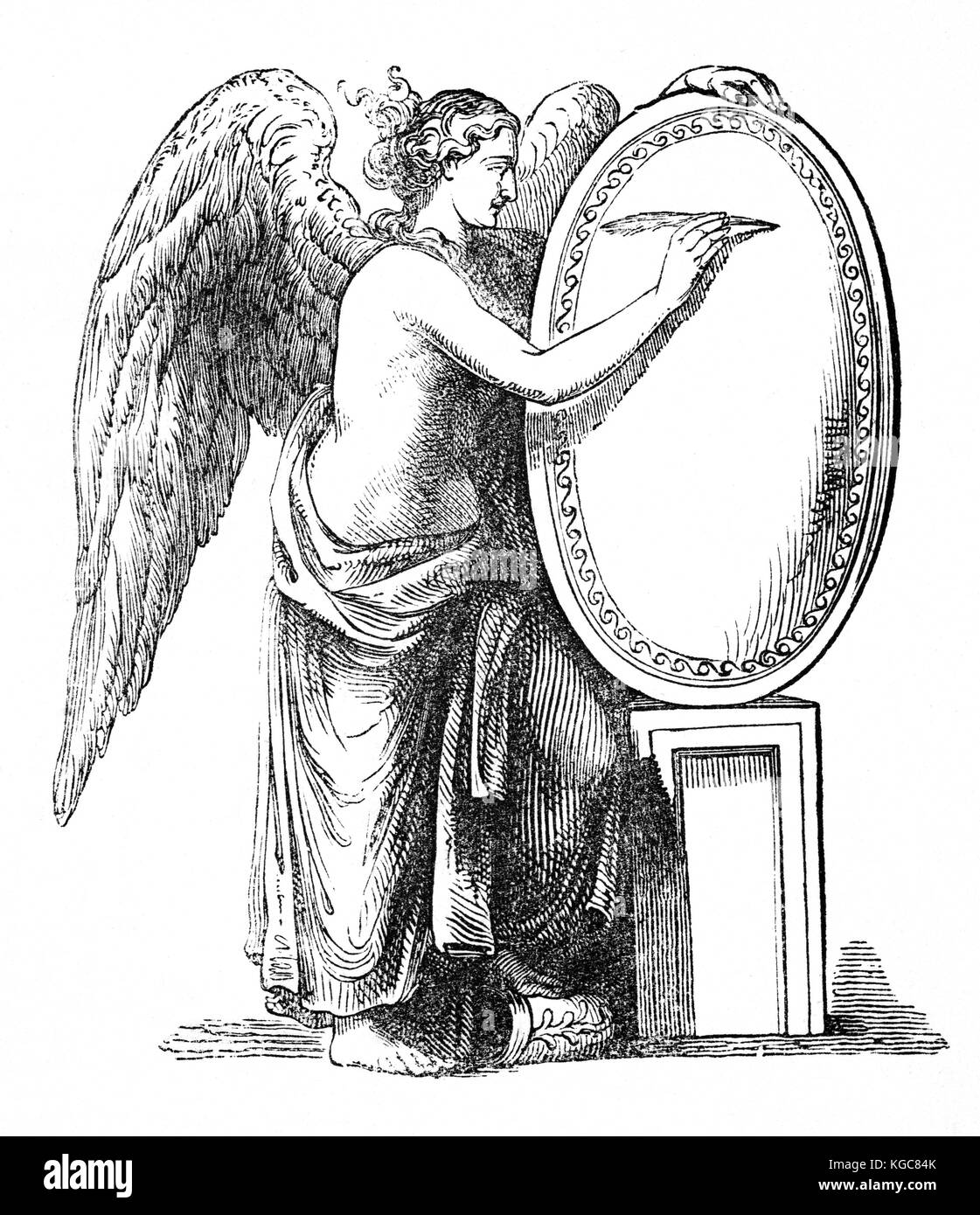 Une représentation de la victoire romaine pendant le 1er siècle avant J.-C. Banque D'Images