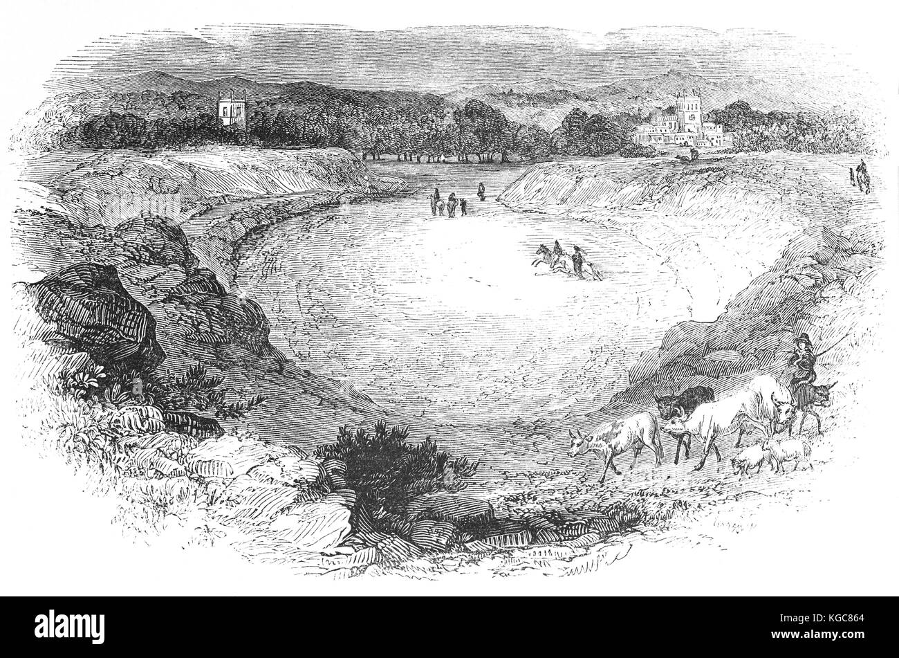 Maumbury Rings est un henge néolithiques dans le sud de la ville de Dorchester, dans le Dorset, Angleterre. C'est un grand circulaire terrassement, 85 mètres de diamètre, avec une seule banque et une entrée vers le nord est. Il a été modifié au 1er siècle durant la période romaine lorsqu'il a été adapté pour être utilisé comme un amphithéâtre. Banque D'Images