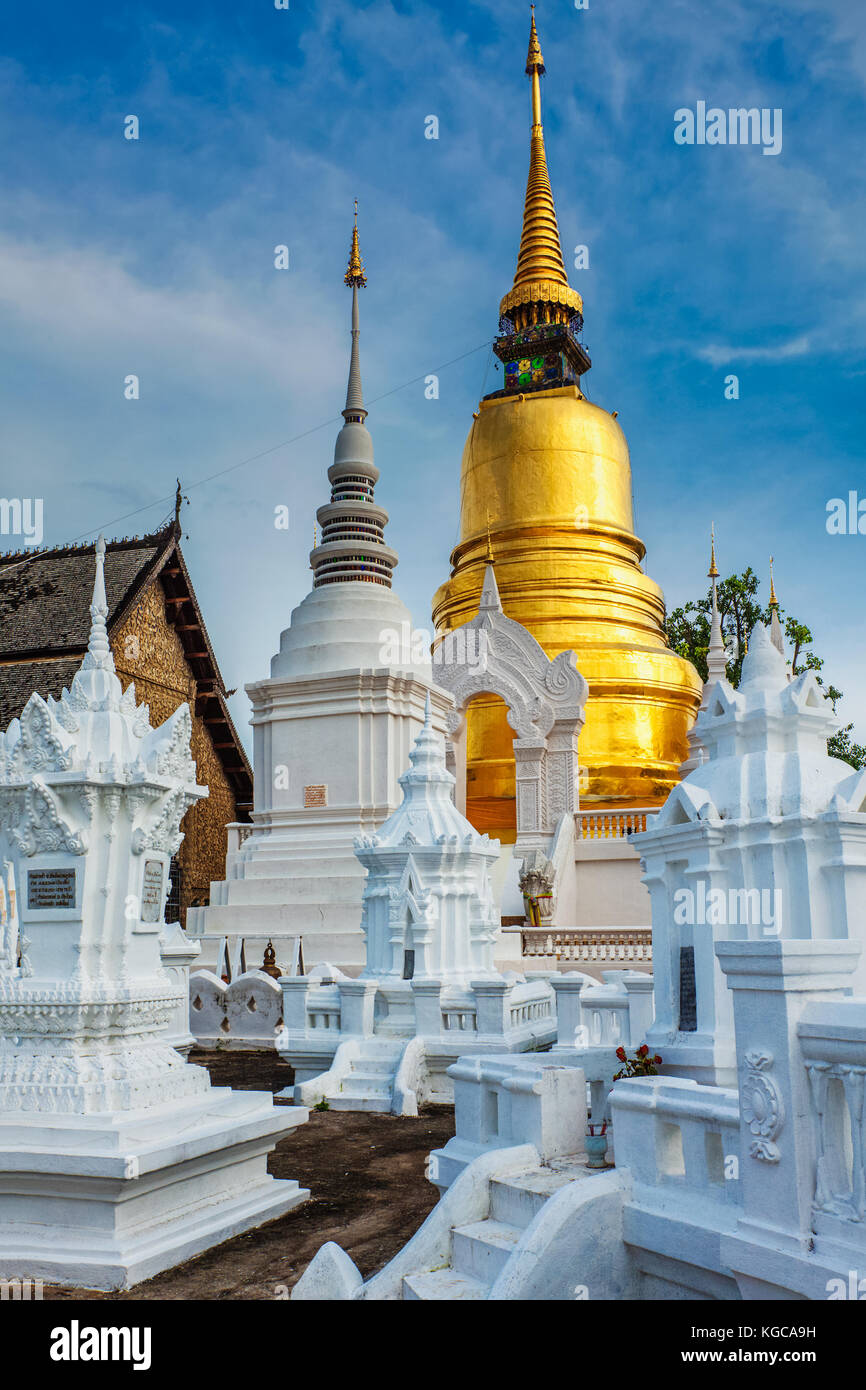 Temple Wat Suan Dok, Chiang Mai, Thaïlande Banque D'Images