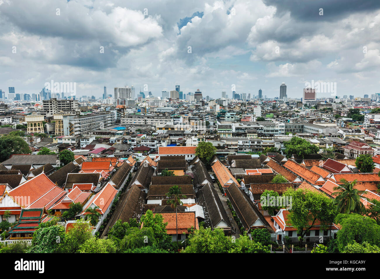 Vue aérienne de Bangkok, Thaïlande Banque D'Images
