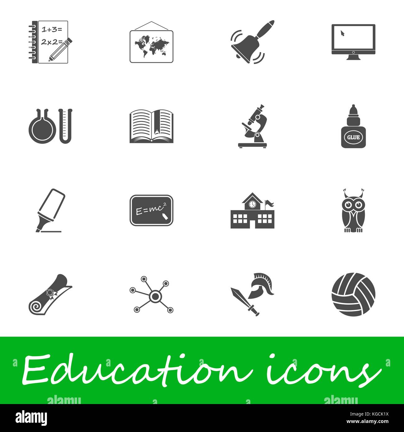 Les icônes de l'éducation. Vector illustration. Illustration de Vecteur