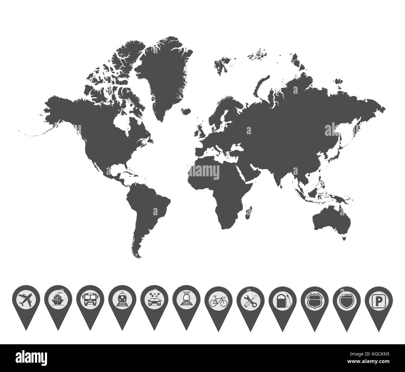 L'icône de la carte du monde 2 Illustration de Vecteur