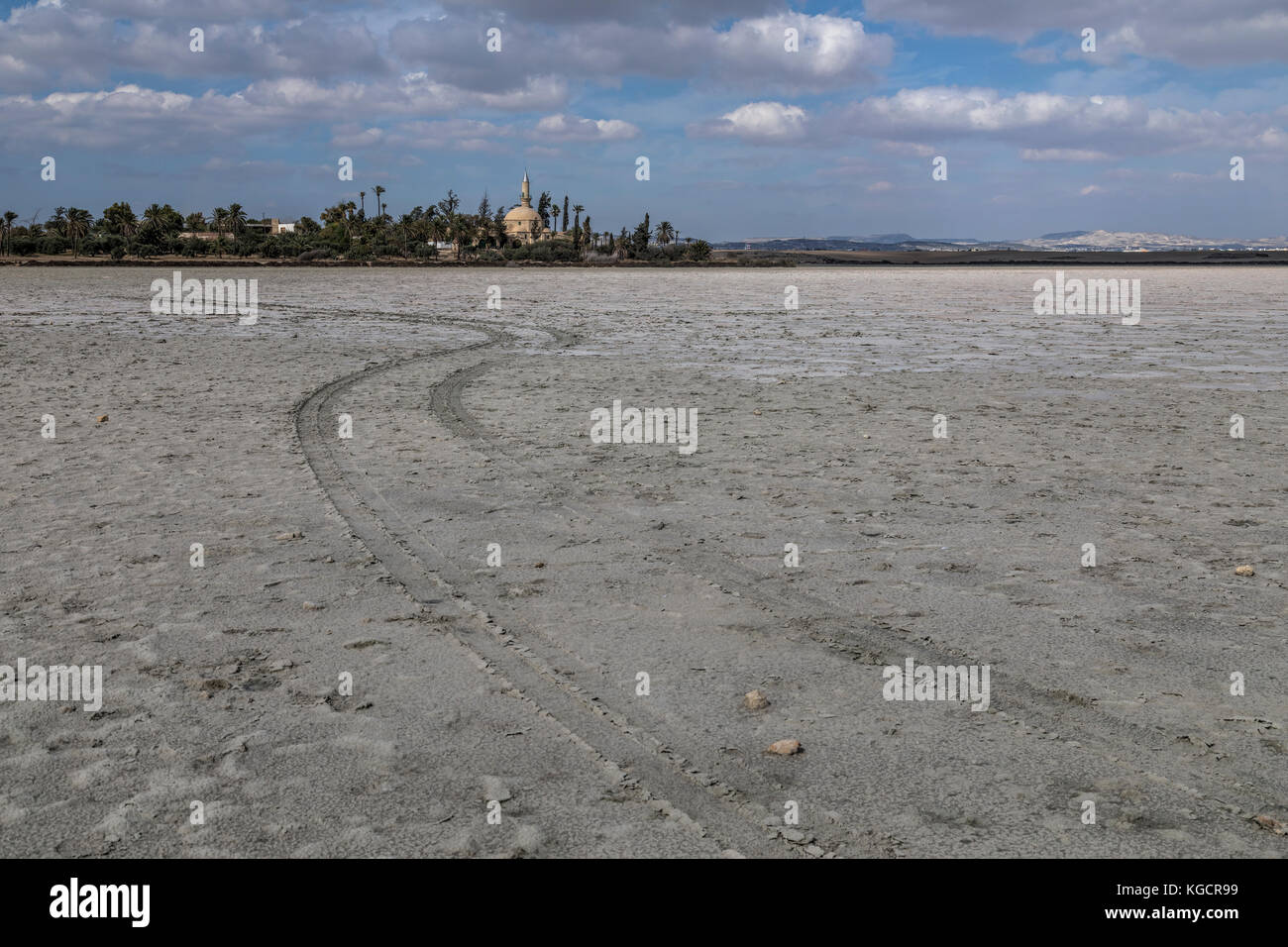 Hala Sultan Tekke, Larnaca, Chypre Banque D'Images