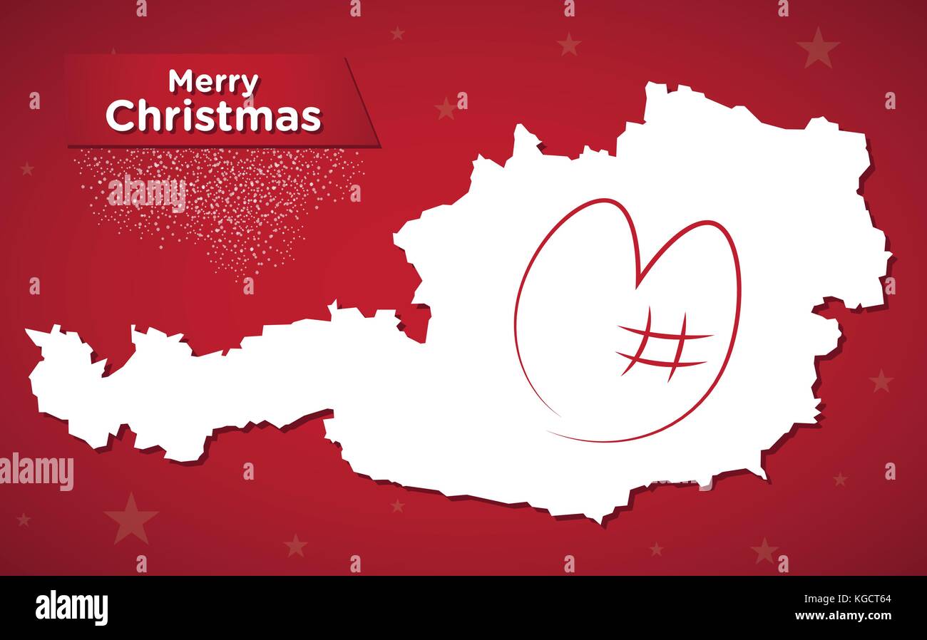 Joyeux Noël carte autriche maison de vacances forme illustration Illustration de Vecteur