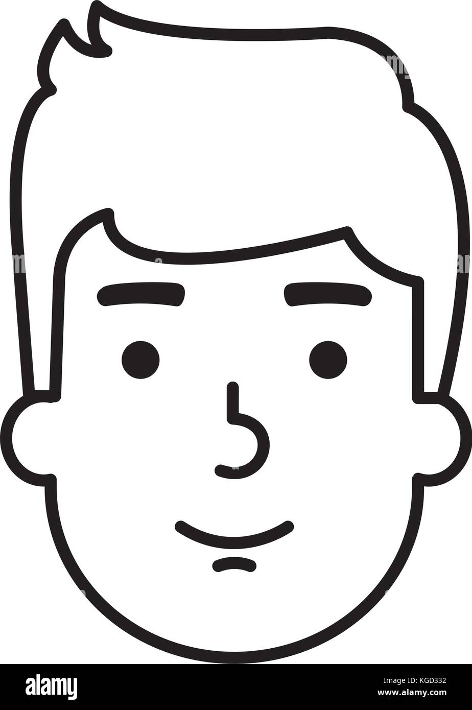 Tête de jeune homme de caractère avatar design illustration vectorielle Illustration de Vecteur
