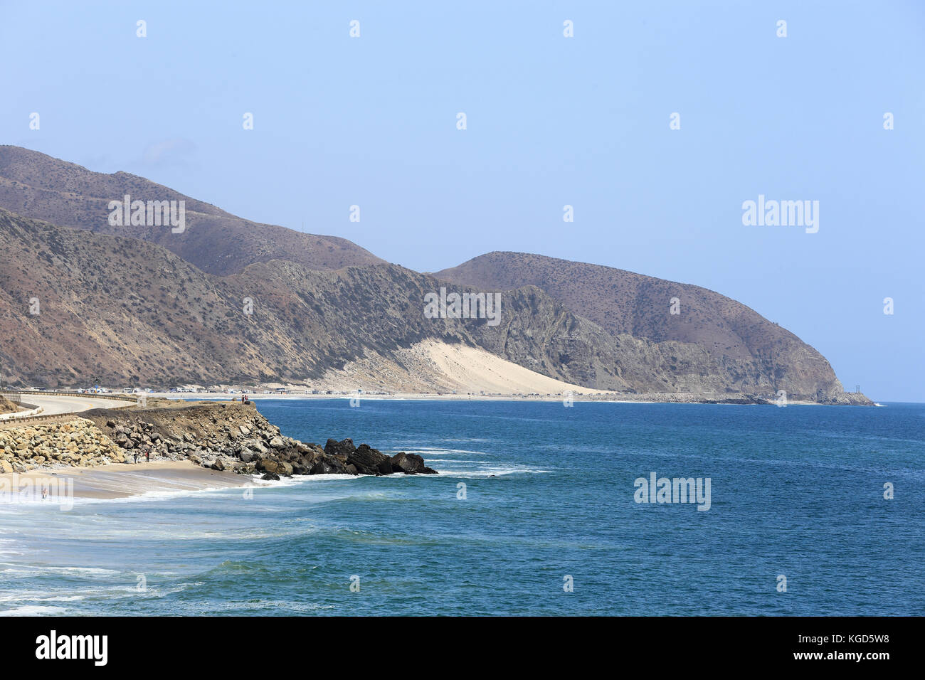Plages le long de l'autoroute de la côte pacifique, près de Malibu en Californie Banque D'Images