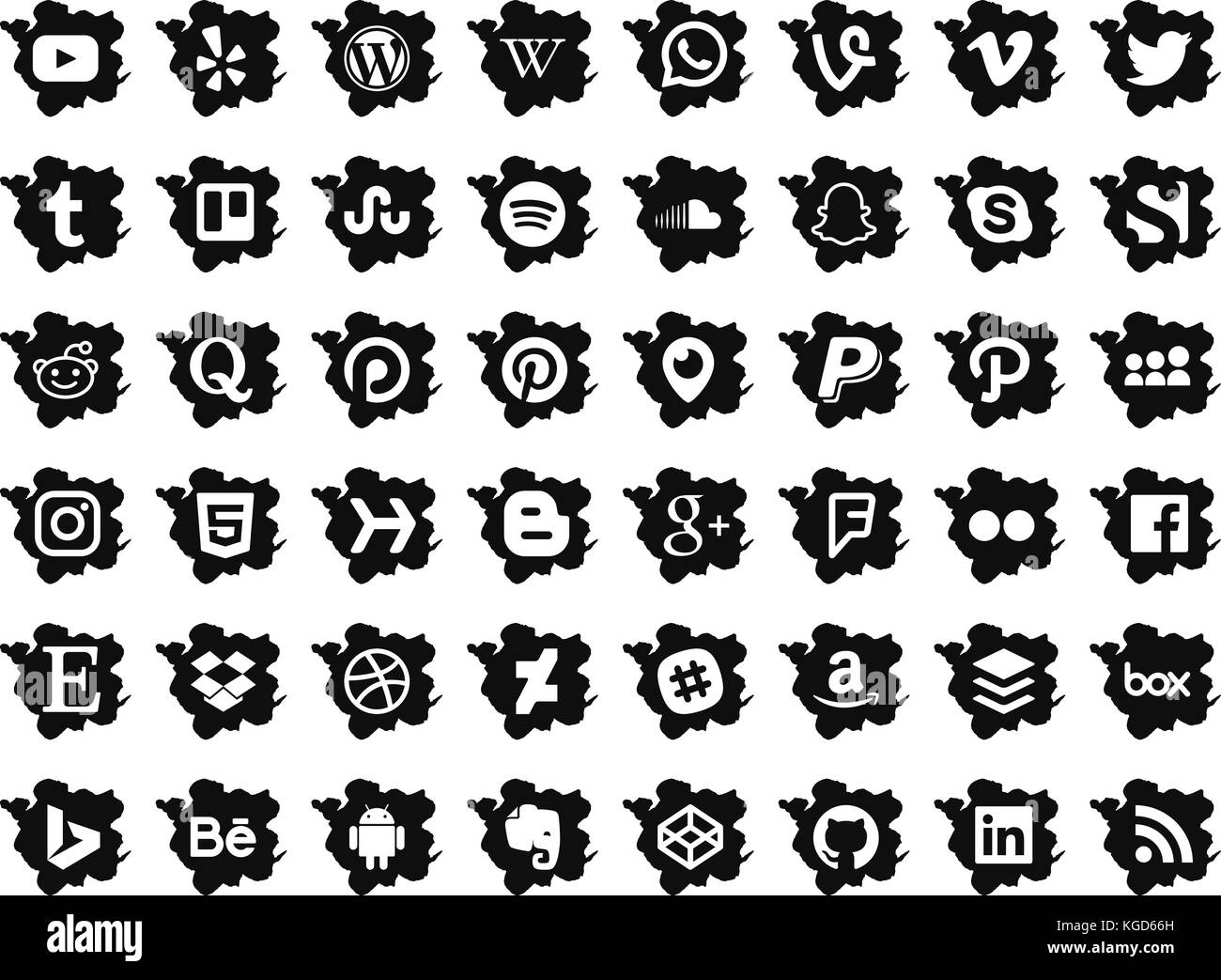 Social Media Icons Illustration de Vecteur