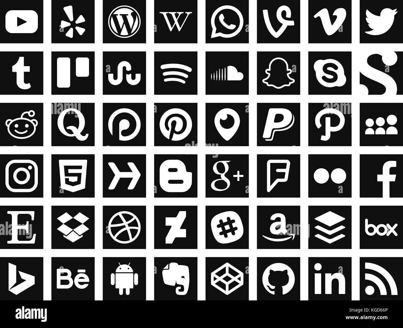 Social Media Icons Illustration de Vecteur