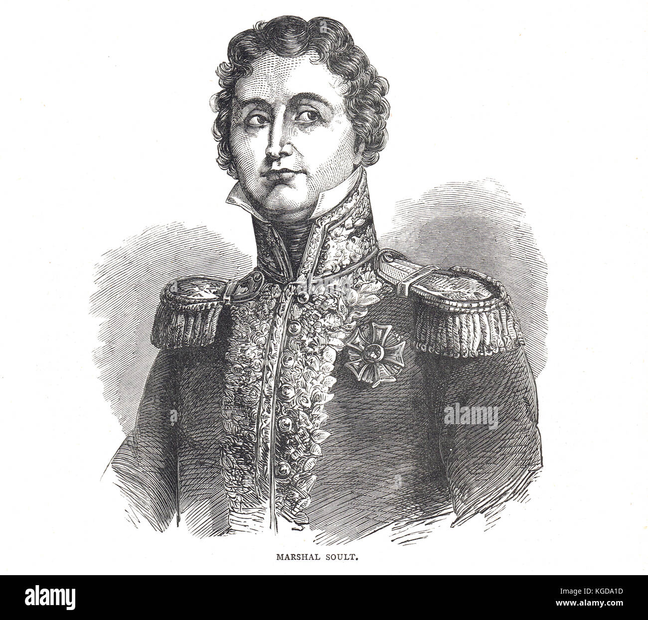 Maréchal Jean-de-Dieu Soult, 1769-1851, 1e duc de Dalmatie, général et homme d'État français. Trois fois Premier ministre de France Banque D'Images