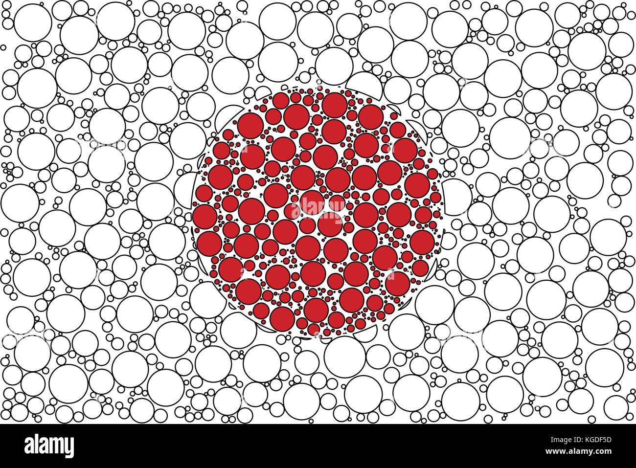 Drapeau Japon beau Fonds de notation Illustration de Vecteur