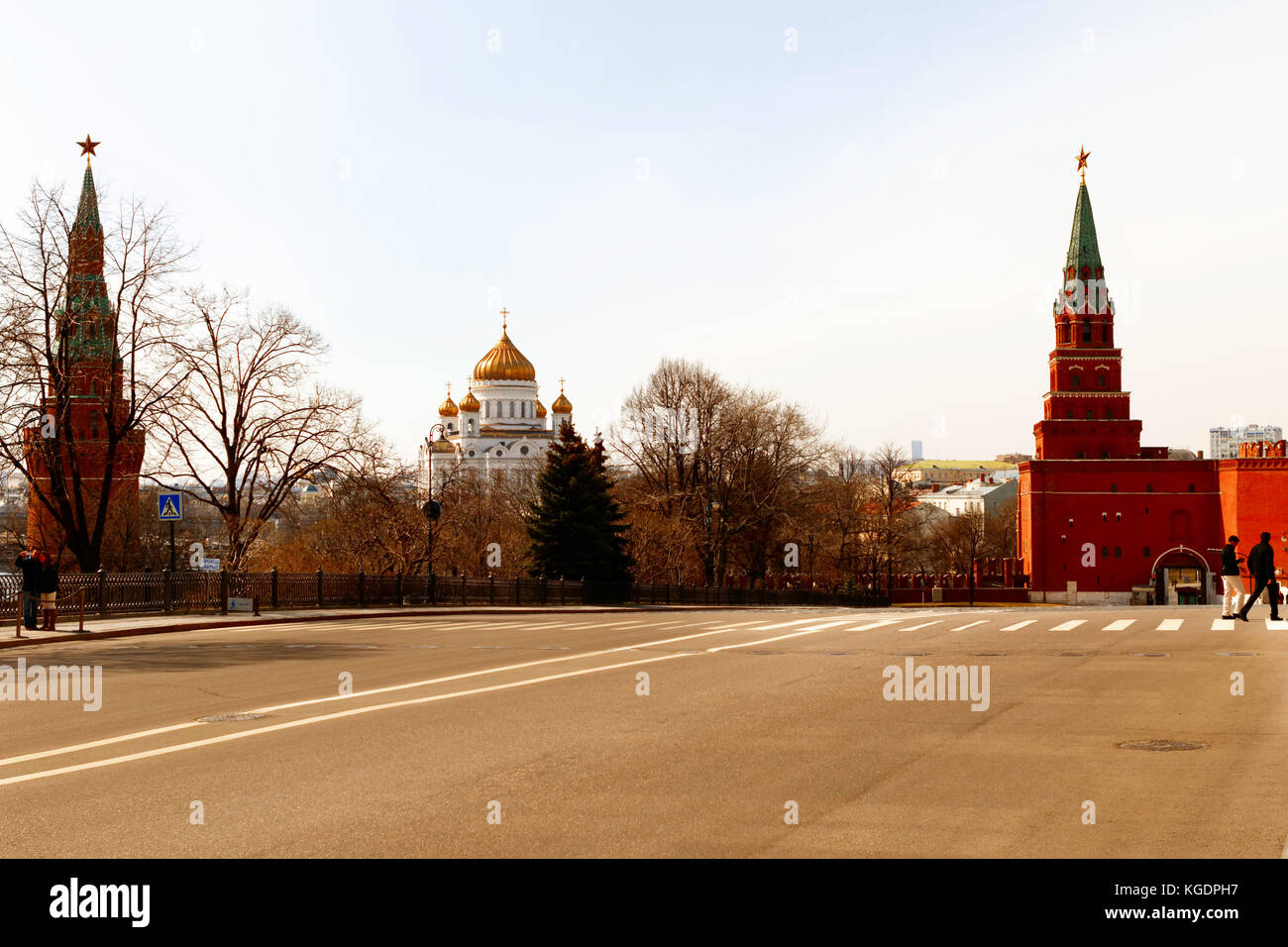 Moscou, Russie - le 8 avril 2015 : une vue sur le kremlin-complexe fortifié au cœur de Moscou. Il sert de résidence officielle du président de Banque D'Images