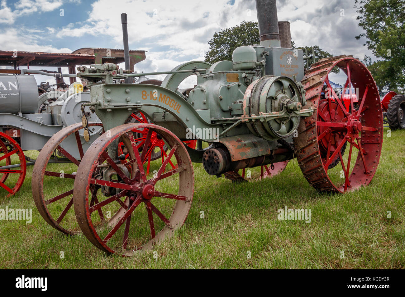 Tracteur Mogul IHC 8-16 1916 au Norfolk Starting Handle Club Show 2017, Royaume-Uni. Banque D'Images