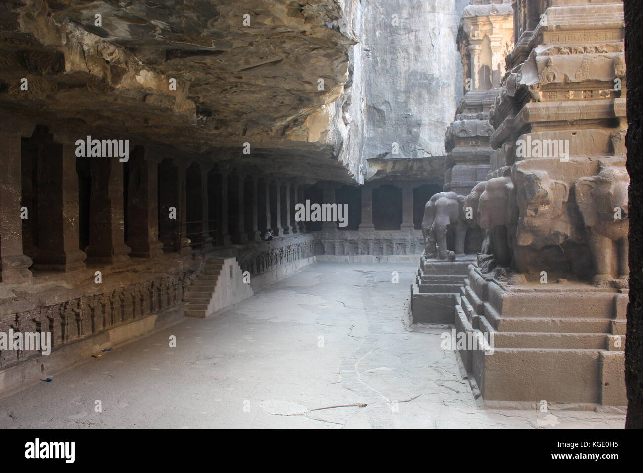 Temple Kailasa, Inde Banque D'Images