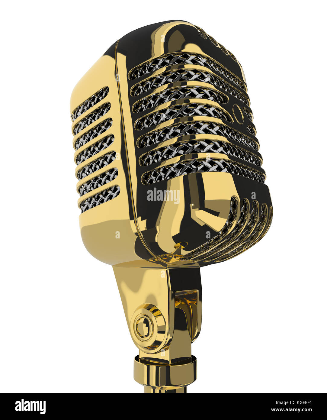 Vintage microphone de studio. 3D render Banque D'Images