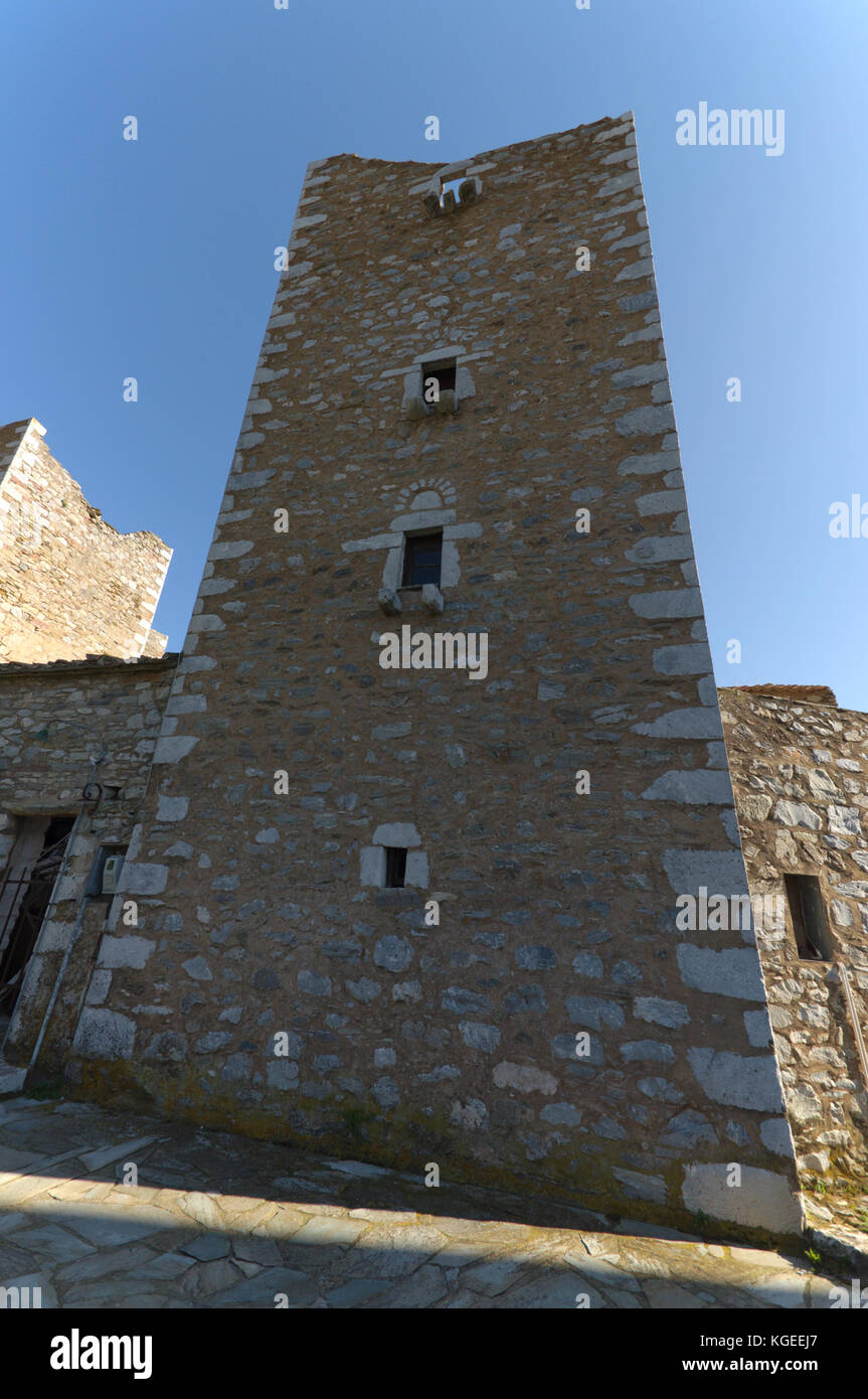 Tour dans le village de vatheia unique dans le magne, Grèce Banque D'Images