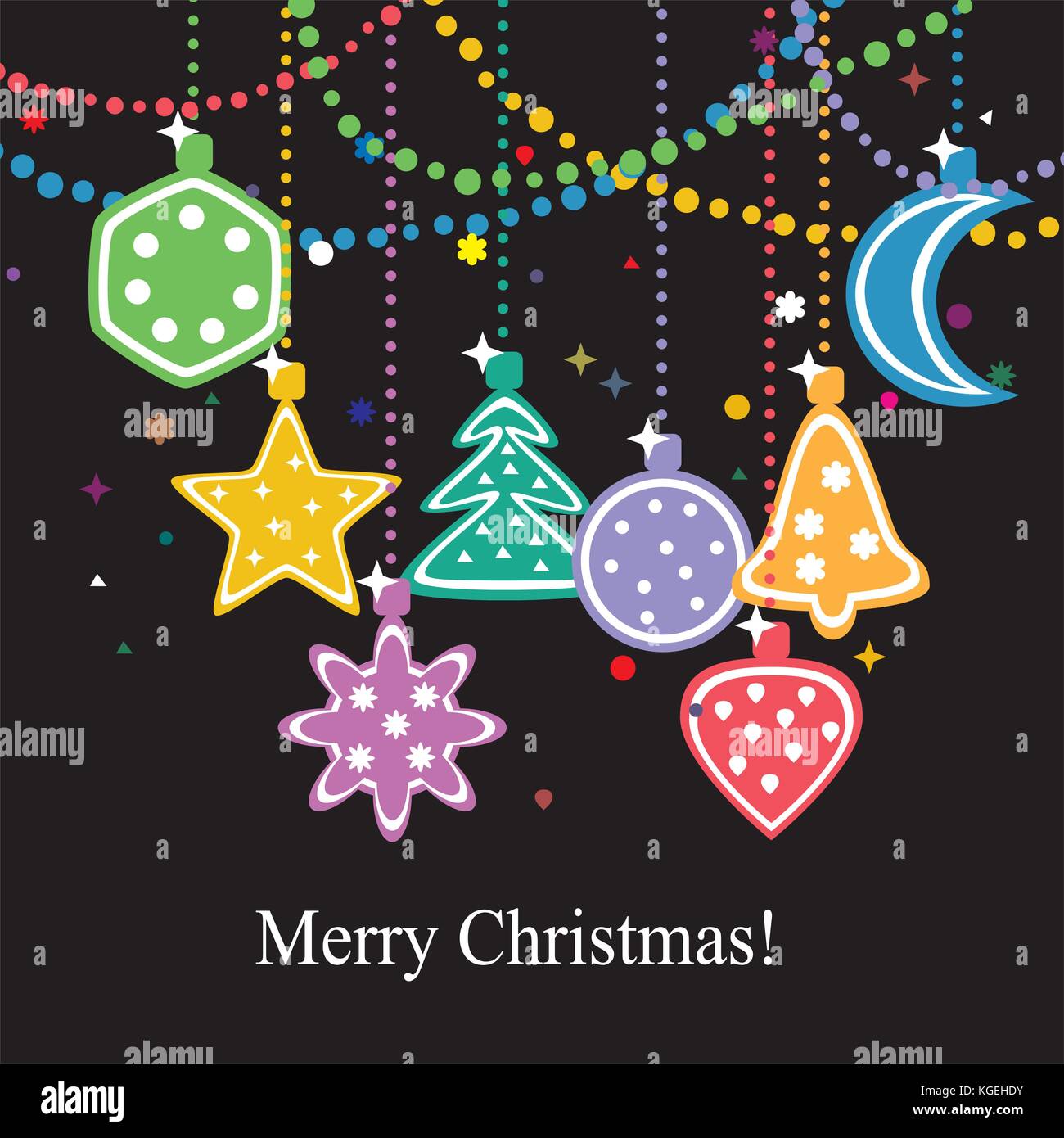 Décoration de Noël vecteur. arrière-plan simple de carte de Noël Illustration de Vecteur