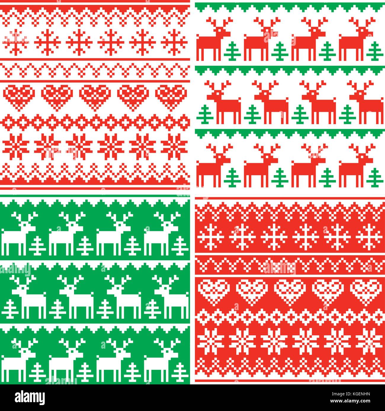 Vecteur de noël jeu patttern, conception sans couture, collection hiver noël style cavalier laid Illustration de Vecteur