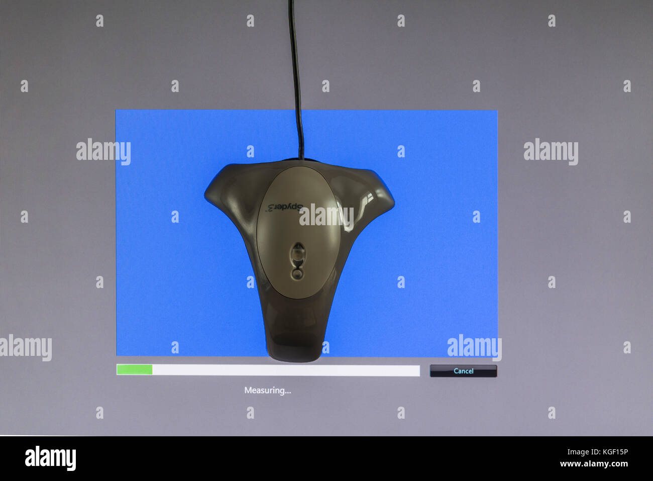 Moniteur spyder 3 calibrator, écran couleur checker. Banque D'Images