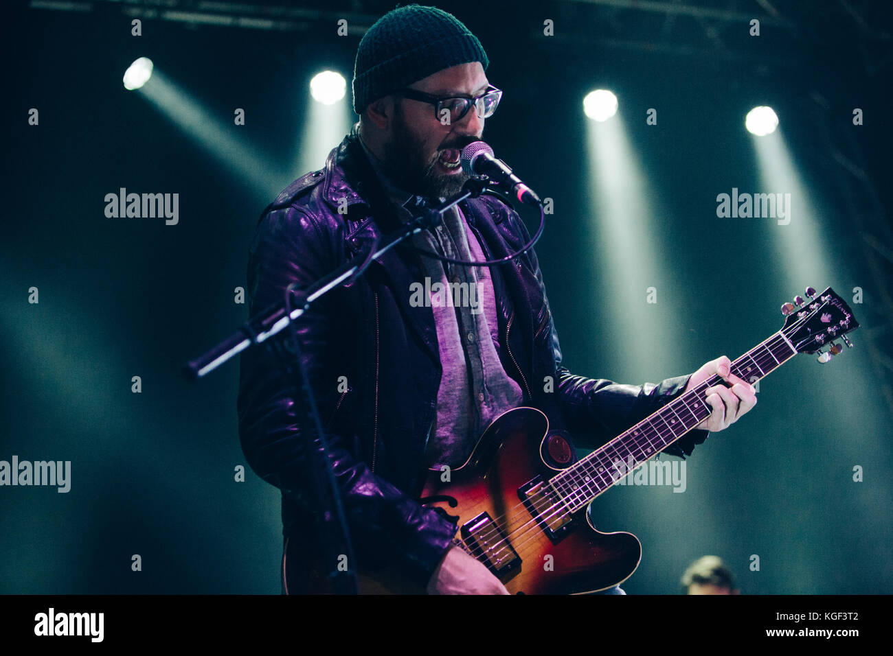 Leeds, UK. 05Th nov, 2017. Le Pigeon Detectives at o2 academy, Leeds, UK Crédit : daniel easton/Alamy live news Banque D'Images