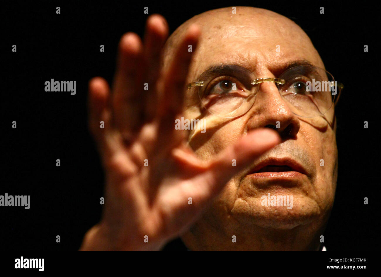 São PAULO, SP - 07.11.2017 : HENRIQUE MEIRELLES IX CONGRESSO TMA BRASIL - le ministre des Finances, Henrique Meirelles, participe à ce mardi (07), IX Congrès TMA Brésil, et parle des perspectives économiques et politiques du Brésil. L'événement a lieu à l'Hôtel Renaissance dans le quartier de Bela Vista. (Photo : Aloisio Mauricio/Fotoarena) Banque D'Images