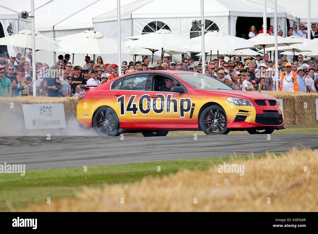 Une partie de l'équipe de Vauxhall VXR stunt à Goodwood festival of speed 2015 Banque D'Images