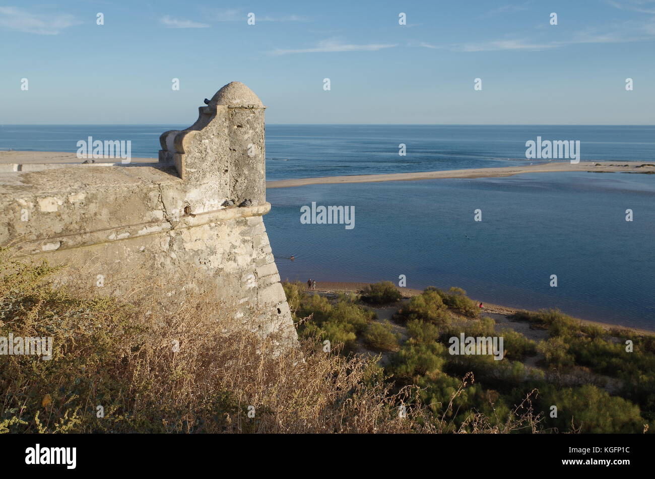 Forteresse Cacela Velha. Algarve Banque D'Images