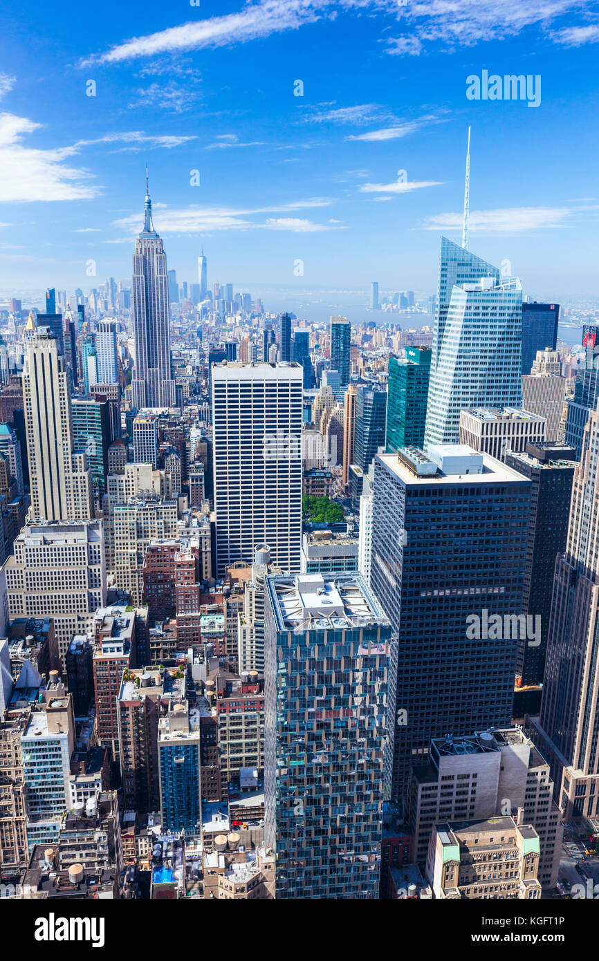 Manhattan skyline, New York Skyline, Empire State Building, New York City, États-Unis d'Amérique, Amérique du Nord, Etats-Unis Banque D'Images