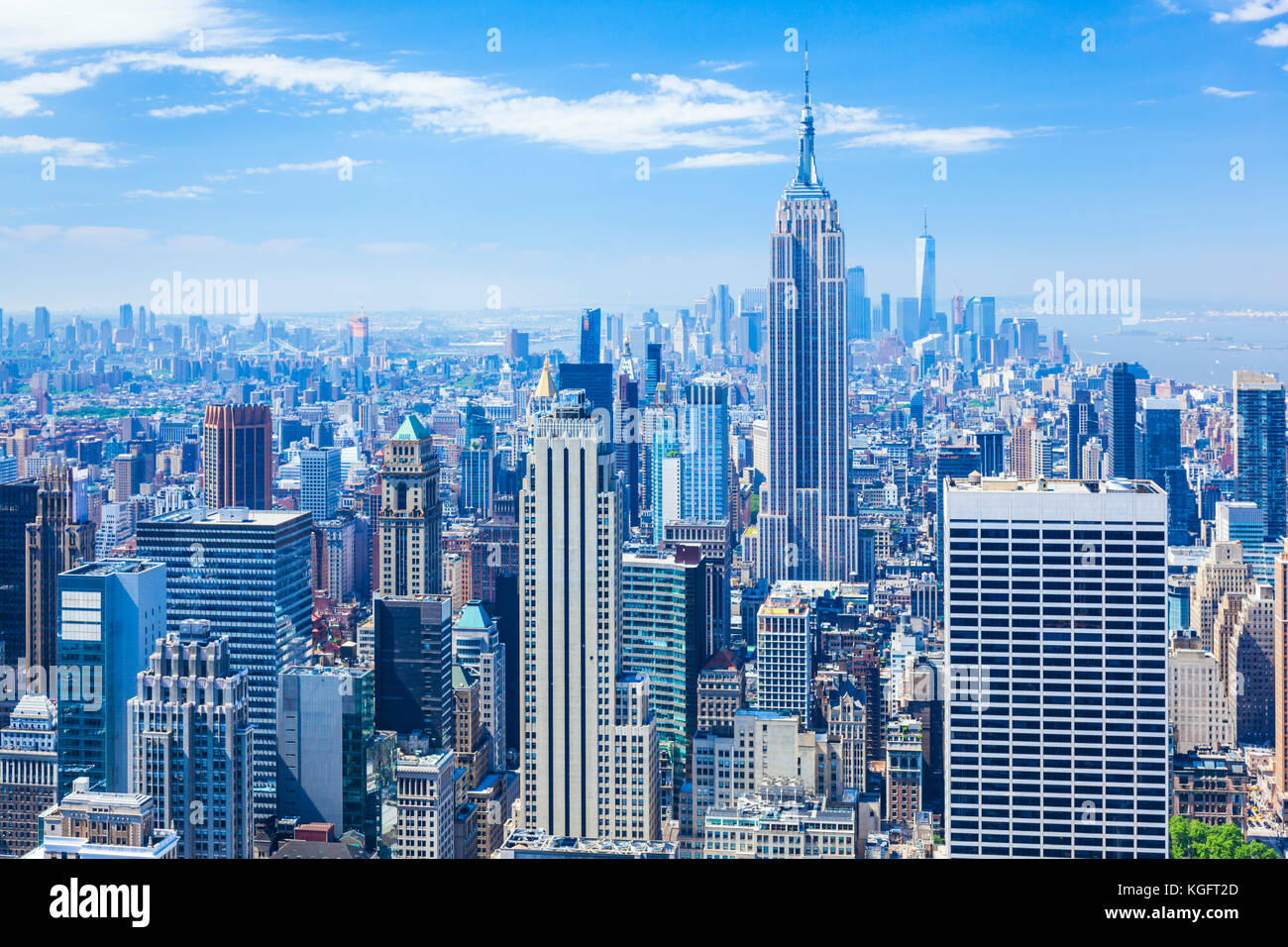 Manhattan skyline, New York Skyline, Empire State Building, New York City, États-Unis d'Amérique, Amérique du Nord, Etats-Unis Banque D'Images