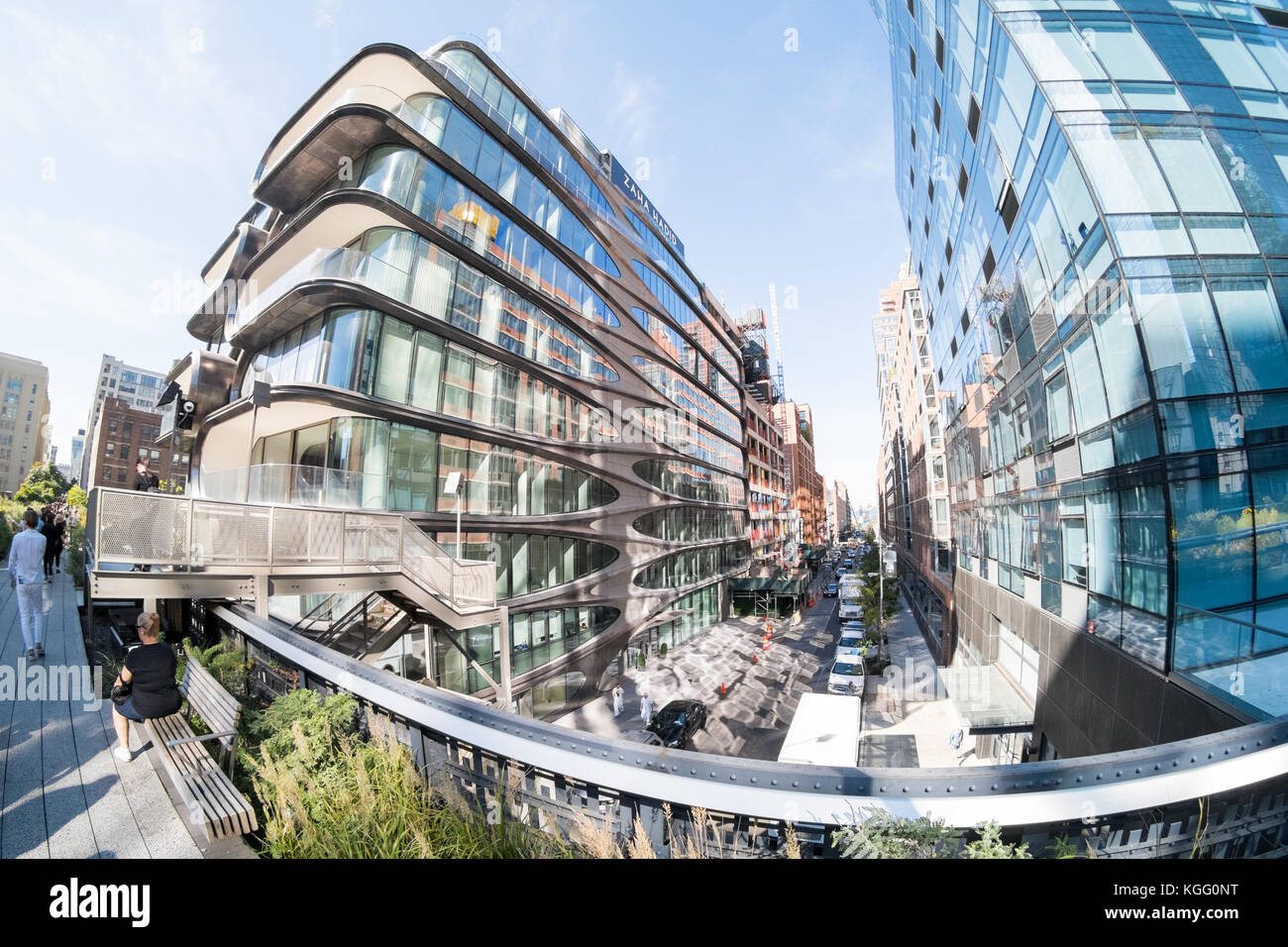 Appartements condo conçu Zaha Hadid, la ligne haute, Chelsea, New York, N.Y, États-Unis d'Amérique, États-Unis Banque D'Images