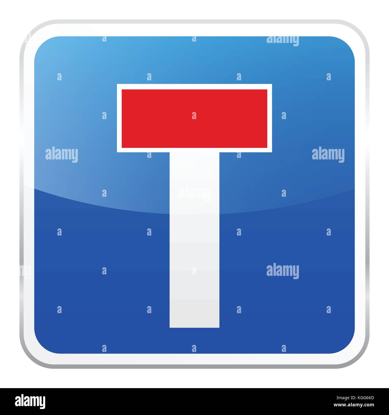 Road sign bleue sur fond blanc. contrôle de la circulation routière.lane. utilisation signe réglementaire. rue. Illustration de Vecteur