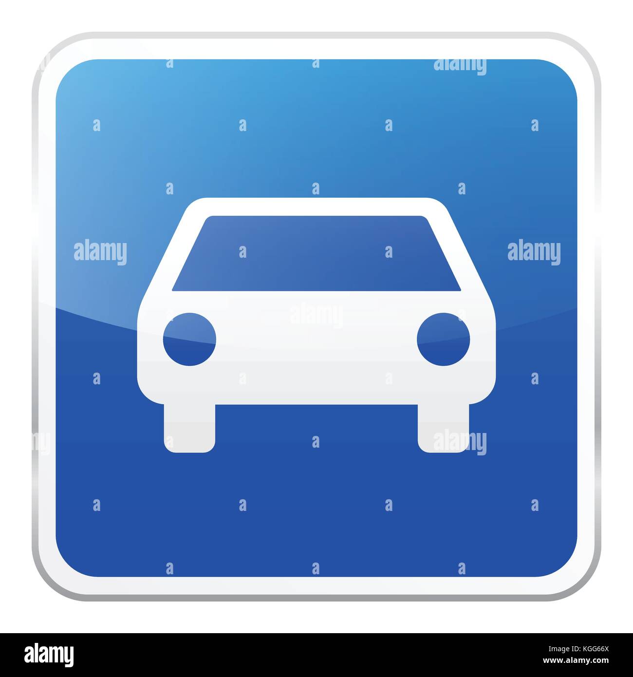 Panneau de signalisation bleu Banque d'images vectorielles - Alamy