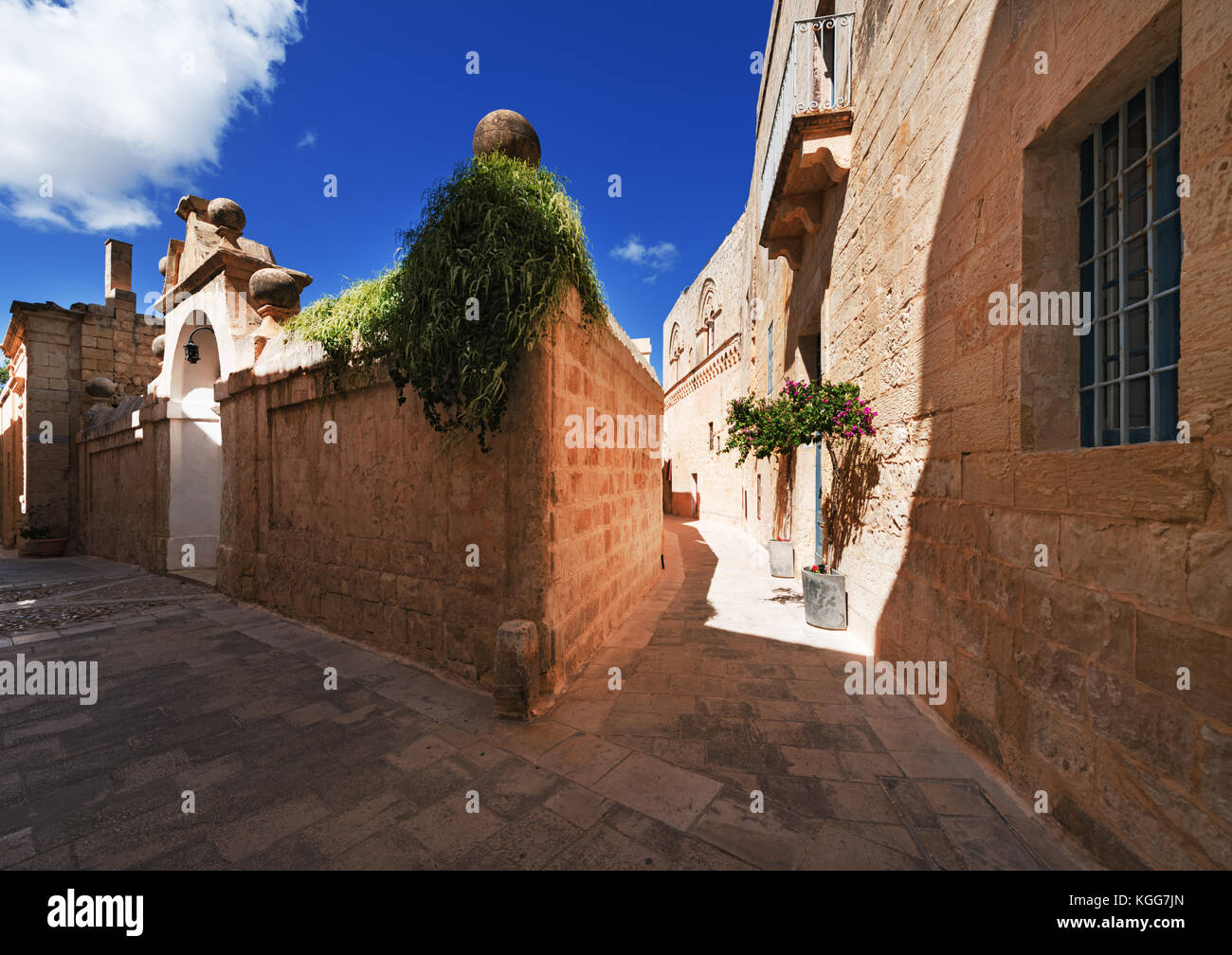 Rues de la vieille ville de Mdina (Malte) Banque D'Images