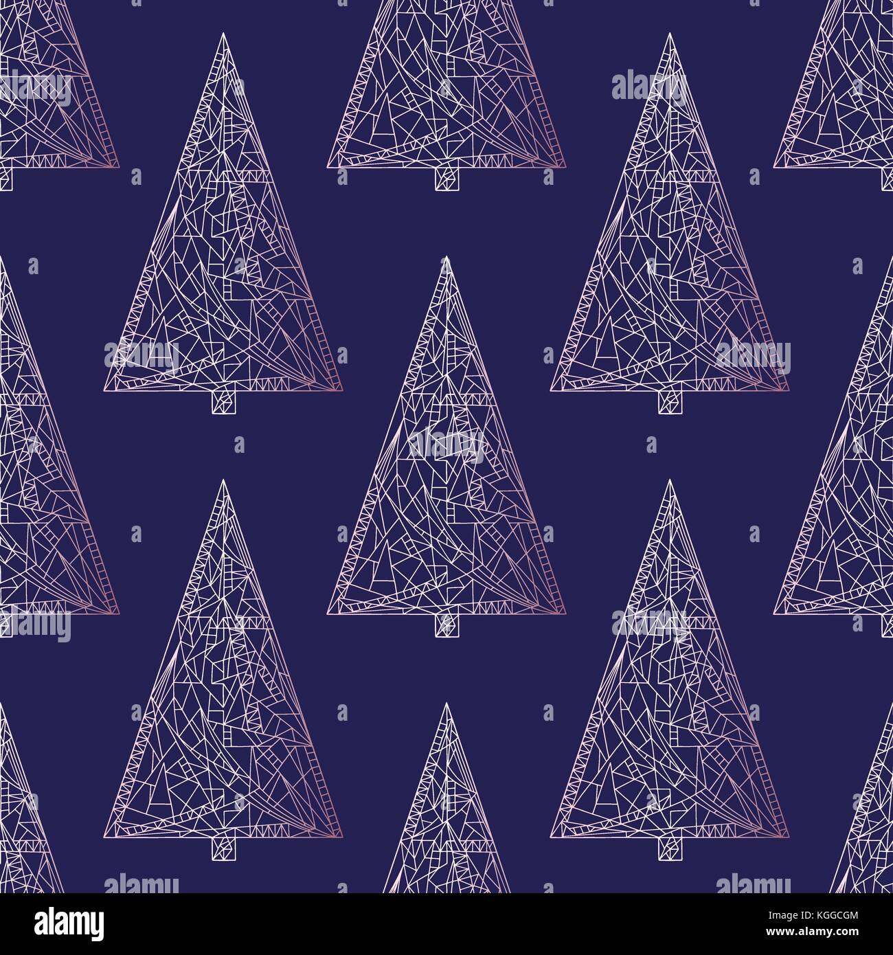 Les arbres de Noël motif. arbre de noël vacances d'hiver. seamless background texture vecteur pour papier peint, papier d'emballage, le design textile, la surface, le tissu. Illustration de Vecteur