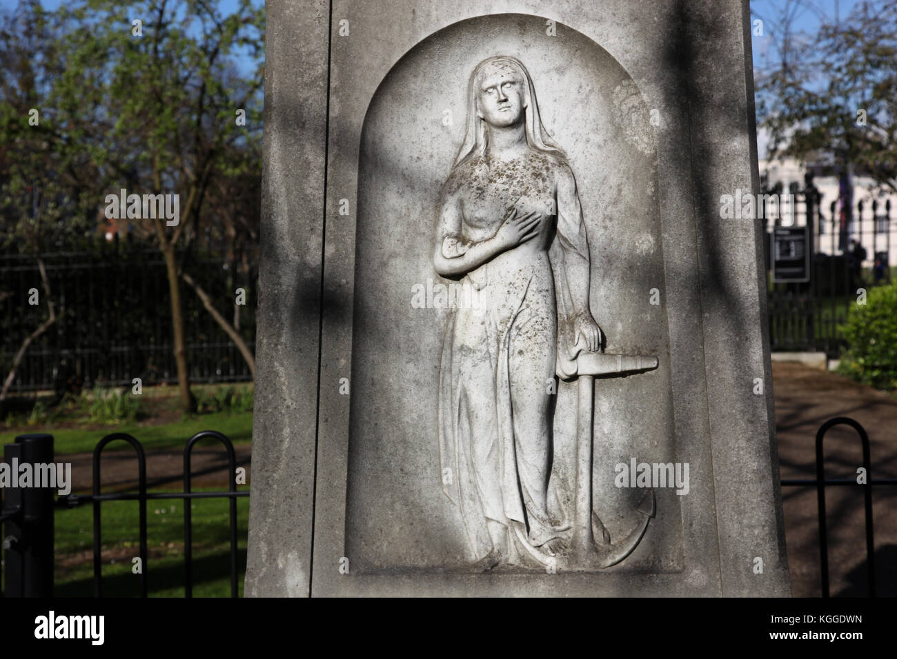 Statue sculptée à l'Old Royal Naval College, Maritime Greenwich, Greenwich, London, UK Banque D'Images