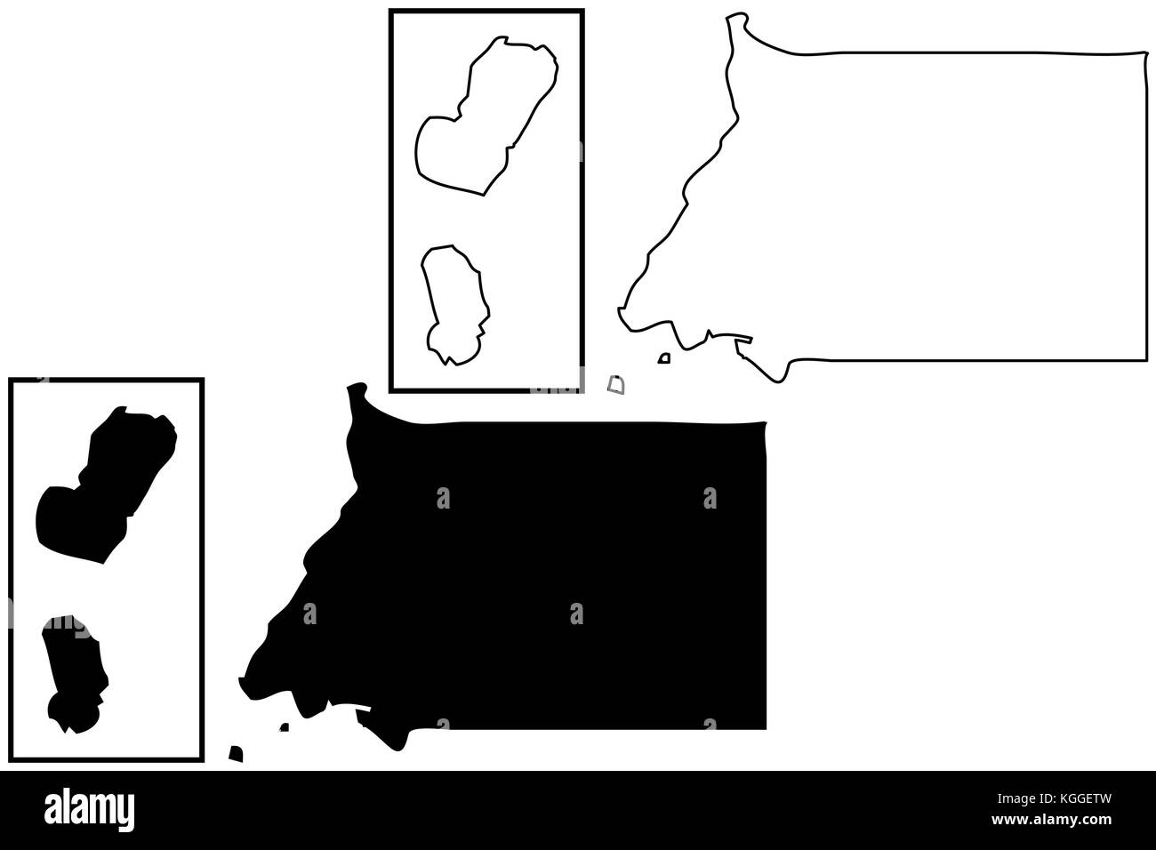 Guinée La guinée carte vector illustration, scribble sketch Guinée équatoriale Illustration de Vecteur