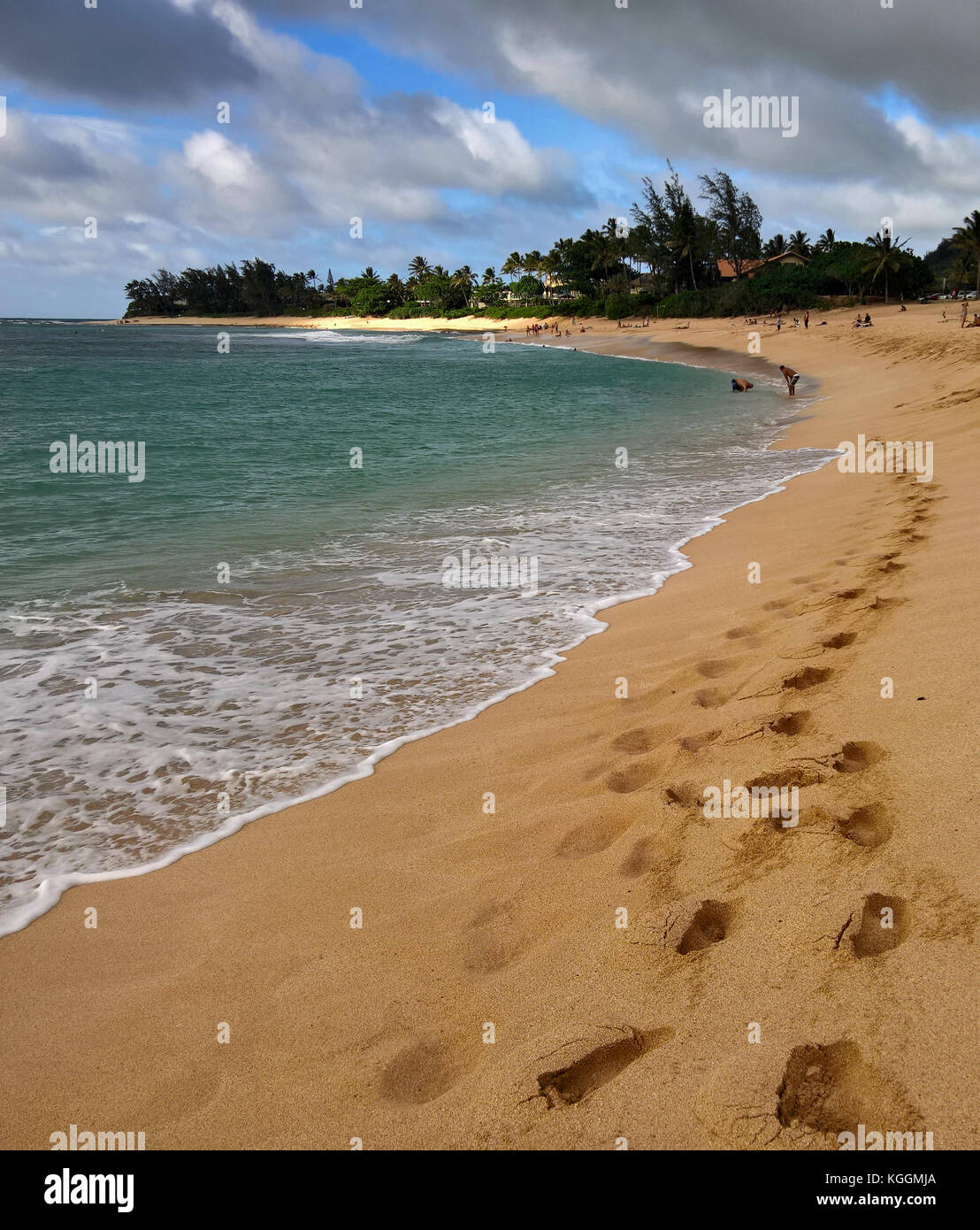 Sunset Beach sur la côte-nord, Oahu, Hawaii Banque D'Images